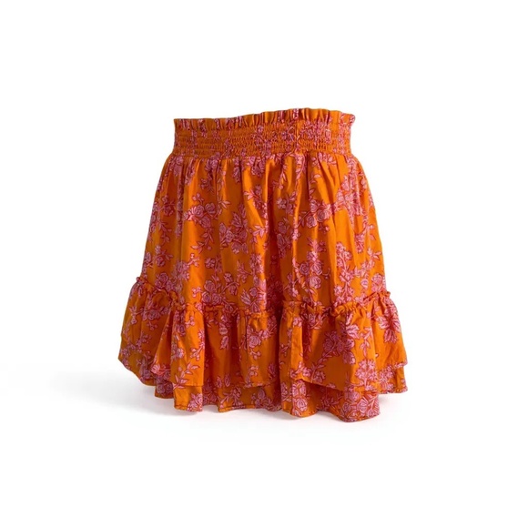 J. Crew Dresses & Skirts - J. Crew Orange and Pink Floral Mini Skirt